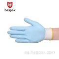 Hespax Anti Aceite Construcción de guantes con recubrimiento de látex